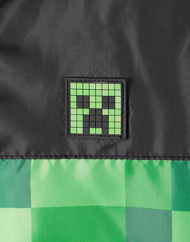 Minecraft Boys Jacket Waterproof Hoodie Creeper Fleece Lined Raincoat