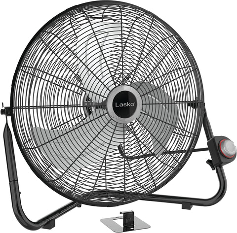 Lasko High Velocity Wall Mount and Floor Fan - 20" - 2264QM - Black