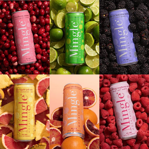 Mingle Mocktails Variety Pack 6 Flavors, 24 Pack, 12 fl oz Cans