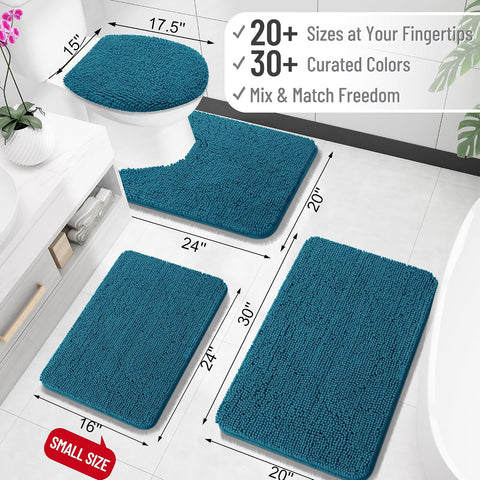 OLANLY Bathroom Rugs 30x20, Extra Soft Absorbent Chenille Bath Rugs