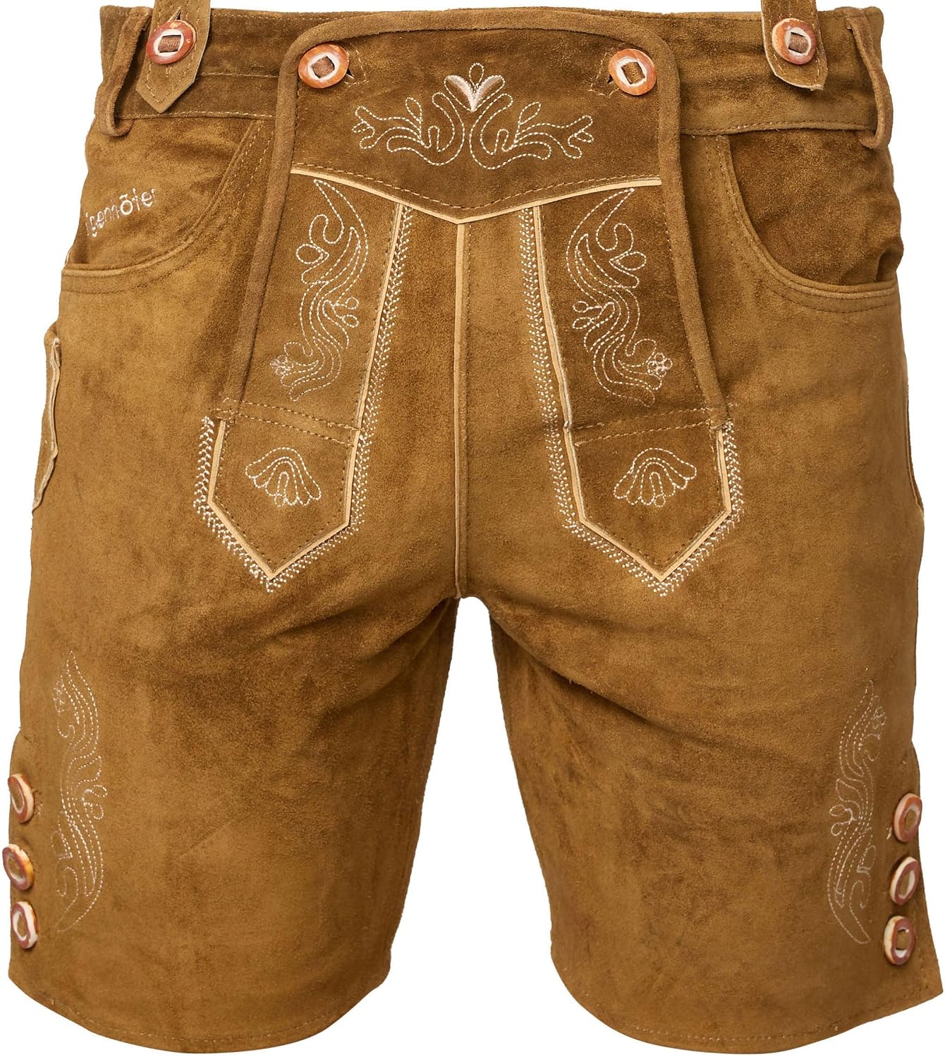 STEIGENHÖFER Lederhosen Men - Authentic German Bavarian Shorts - Real Leather Oktoberfest Costume - Trachten Outfit