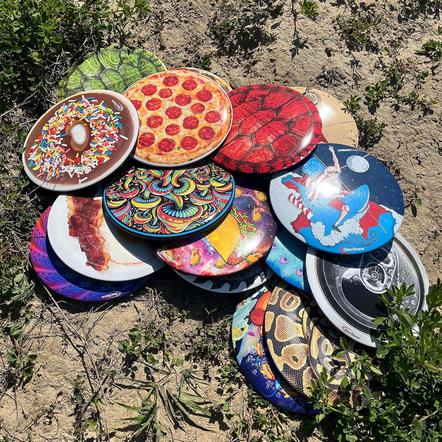 Discraft ESP Buzzz Supercolor Midrange Disc Golf Disc - Custom Design Discraft Discs - Straight Flying and Great for All Skill Levels - Free Mini Marker Included