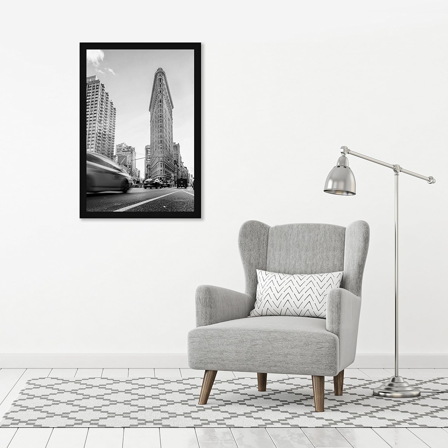 Americanflat 24x36 Poster Frame - Black Engineered Wood with Polished Plexiglass - Wide Picture Frame for Vertical or Horizontal Wall Display - Epic Collection - Black