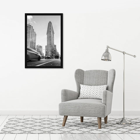 Americanflat 24x36 Poster Frame - Black Engineered Wood with Polished Plexiglass - Wide Picture Frame for Vertical or Horizontal Wall Display - Epic Collection - Black