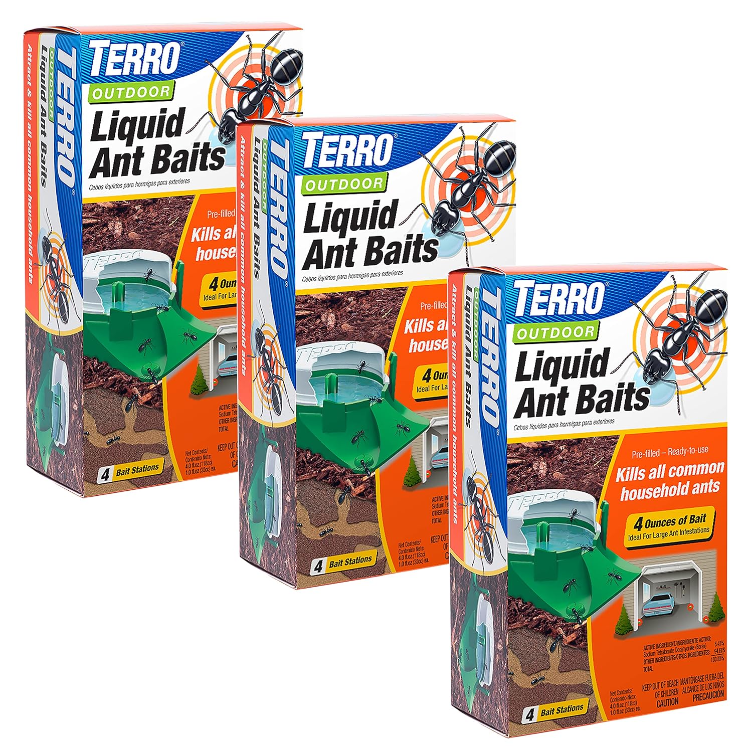 TERRO Outdoor Liquid Ant Bait Stations, 12-Pack