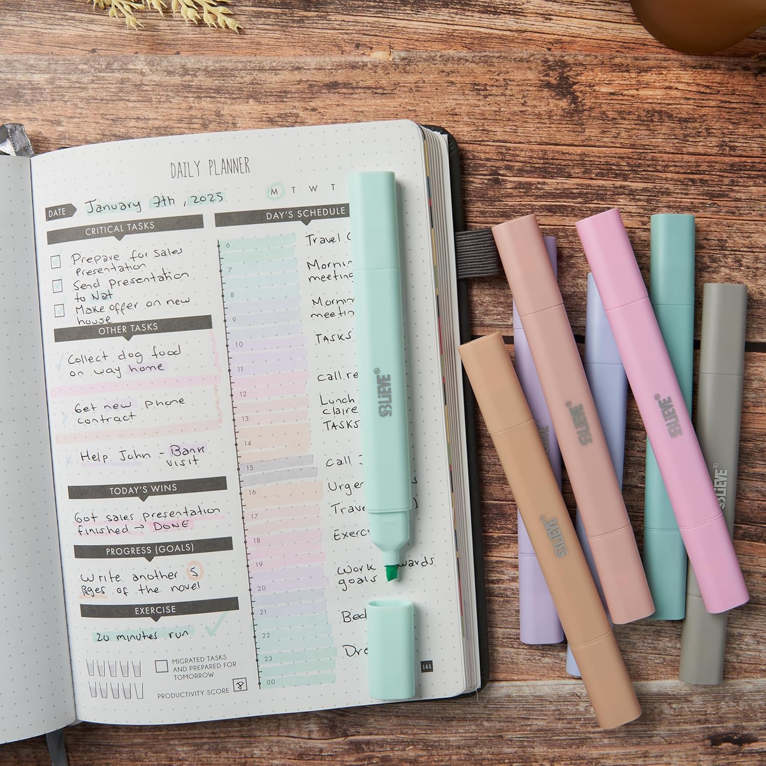 BLIEVE Bible Highlighters No Bleed Through, Pastel Colors, Dual Tip, 8 Pack