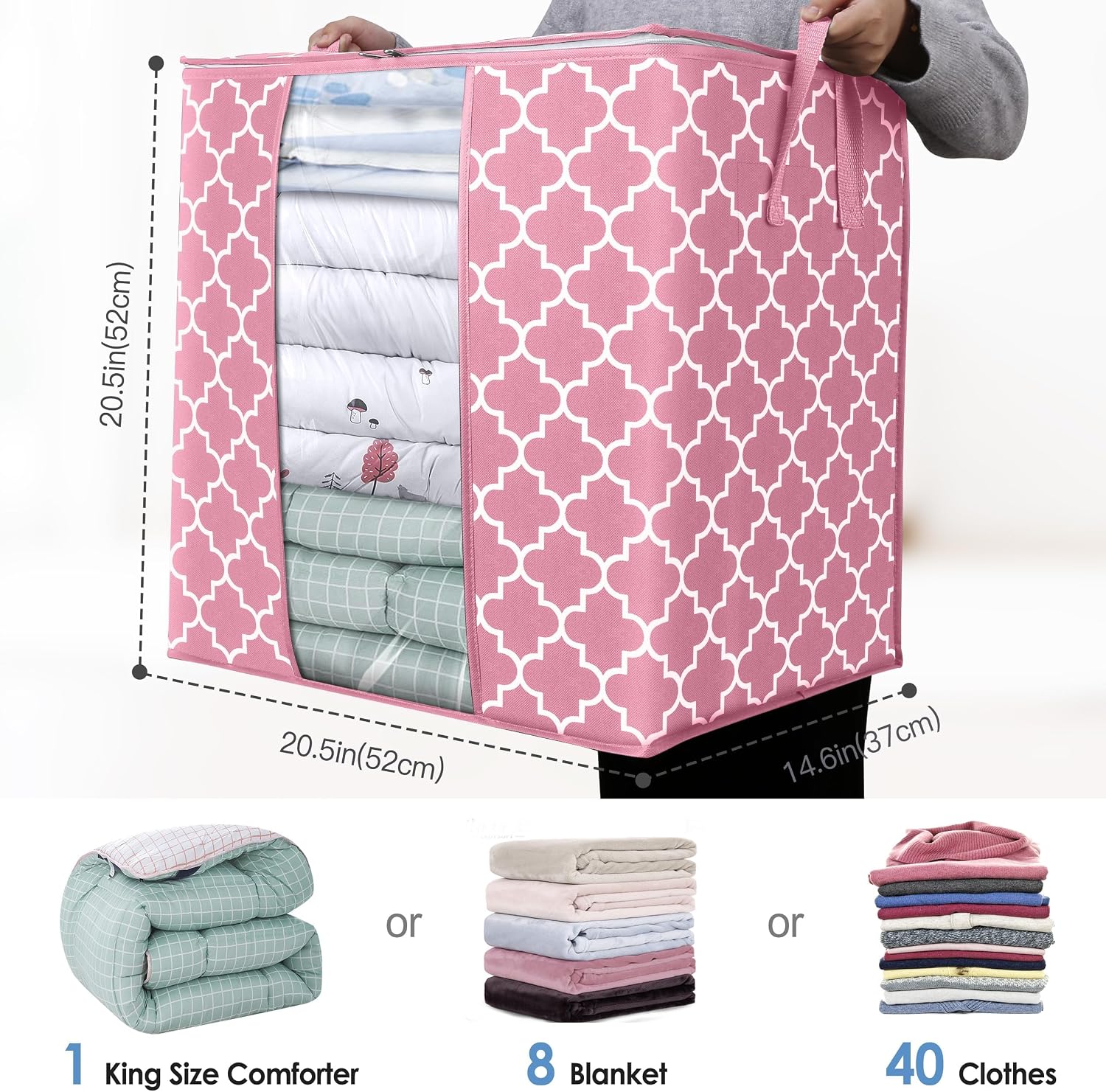 Storage Bags 8 Pack 100L Clothes Organization and Storage Containers