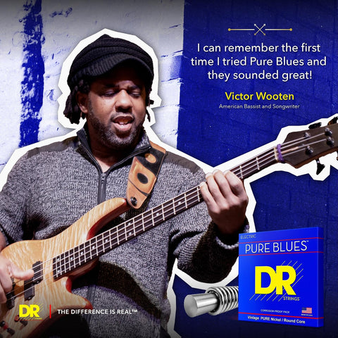 DR Strings - Pure Blues - Electric Guitar Strings 6-String Set - Medium 10-46 - Pure Nickel - 3 Pack - Electric Guitar Accessories (PHR-10-3PK)