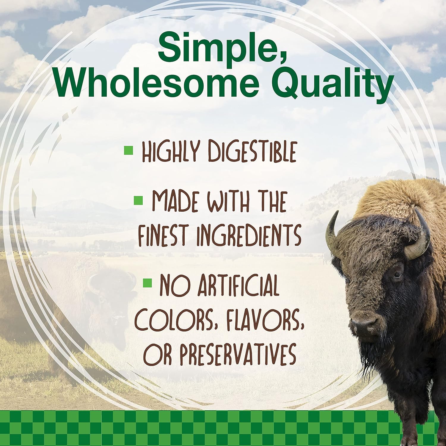Nylabone Healthy Edibles Wild Dog Treats, Bison Flavor, Medium, 2 Count