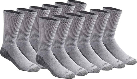 Dickies Men's Dri-tech Original Moisture Control Crew Socks, Available in M-xxl (6, 12, 18 Pairs)