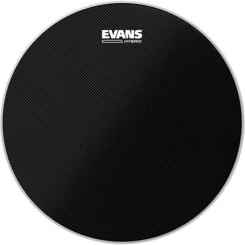 Evans Hybrid Black Marching Snare Drum Head - Marching Band Drum Heads - 14 Inch