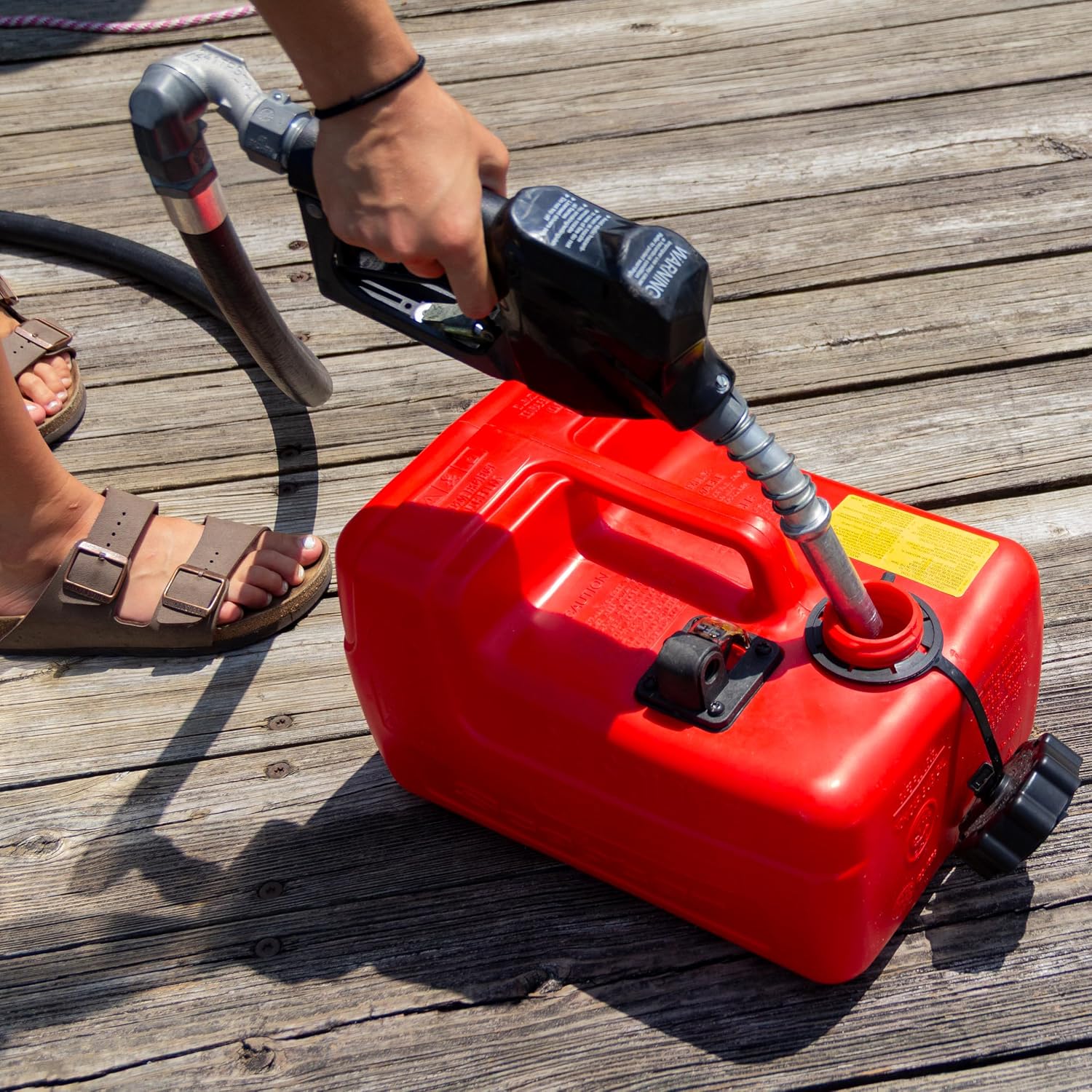 Scepter 3.2 Gallon Portable Marine Gas Can, Boat Fuel Tank with Top Handle