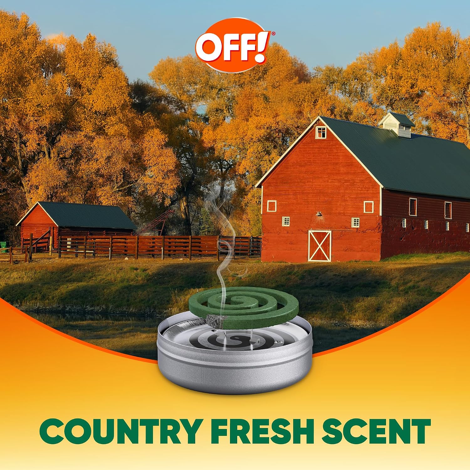 OFF! Backyard Mosquito Repellent Coil Refills, Perfect for Outdoor Patios Country Fresh Scent, 6 Count (Pack of 2)