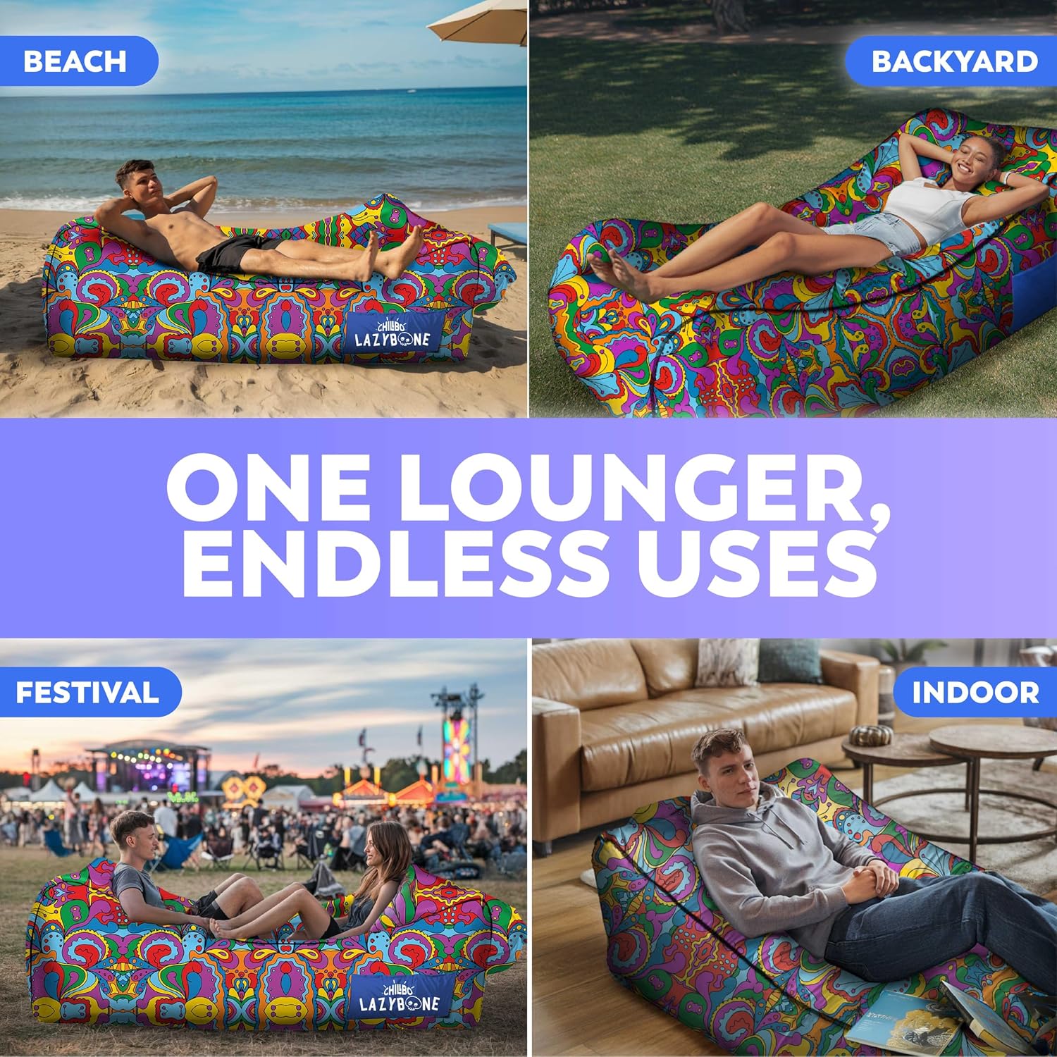 Chillbo Inflatable Loungers, Inflatable Couch for Camping, air Couch