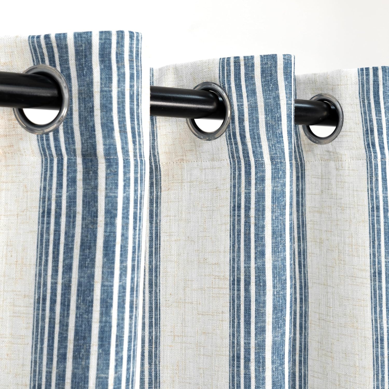 DriftAway Chris Blackout Curtain 2 Panels Grommet, W52xL36, Jean Navy