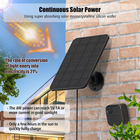 Rhorawill 4 Pack Solar Panel for Blink Outdoor 2K+/4(4th Gen)/(3rd Gen) XT3