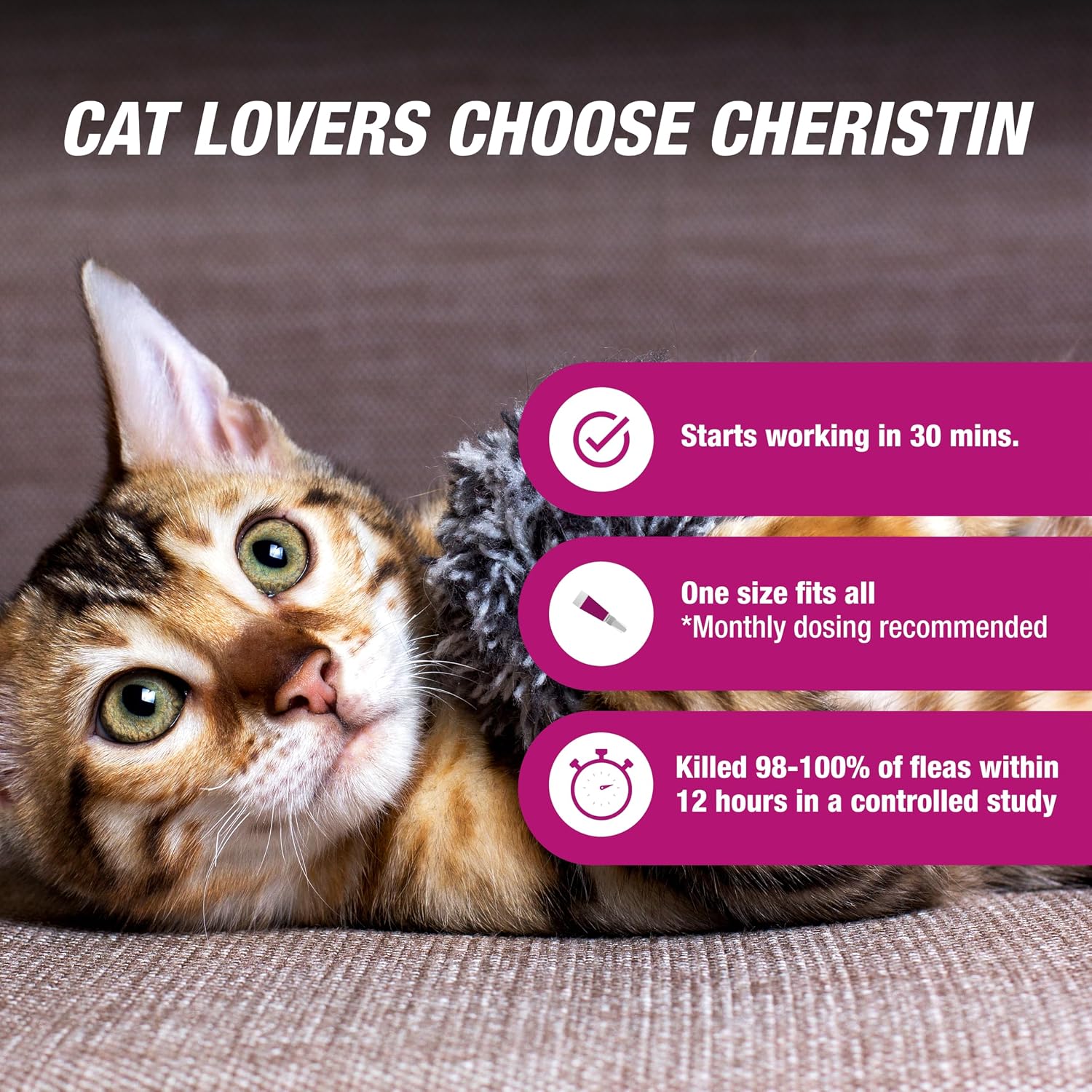 Cheristin Flea Treatment & Prevention for Cats Over, 6ct