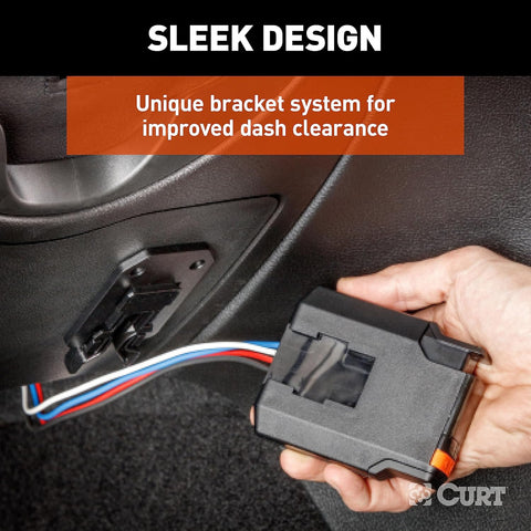 CURT 51126 Discovery Next Electric Trailer Brake Controller, Time-Delay, Fully Adjustable, Low Profile, 2-4 Axles, Plug-and-Play