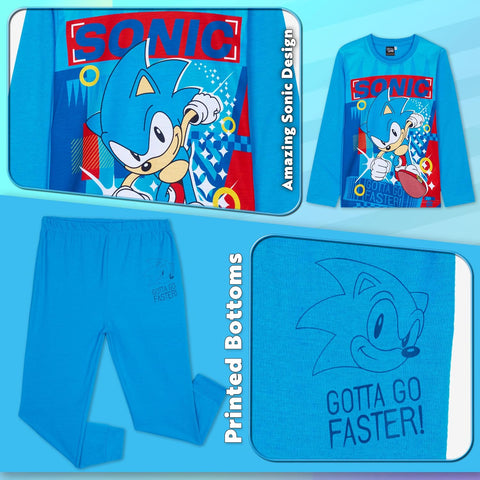Sonic The Hedgehog Shadow Boys Pajama Set, Cozy Loungewear, Soft PJs Sleepwear - Gaming Gifts for Boys
