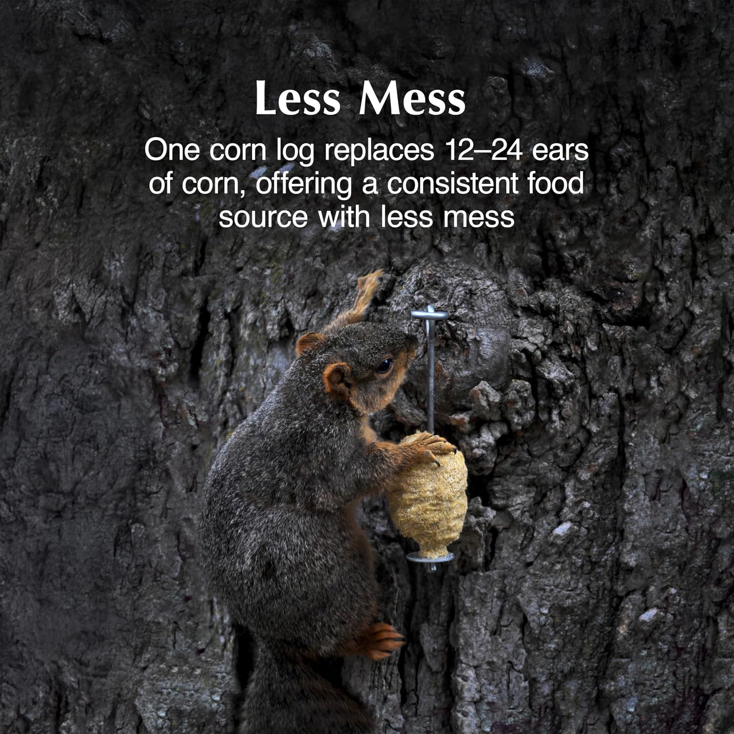 C&S Sweet Corn Squirrelog Refill, Food for Wild Squirrels, 2 Pounds