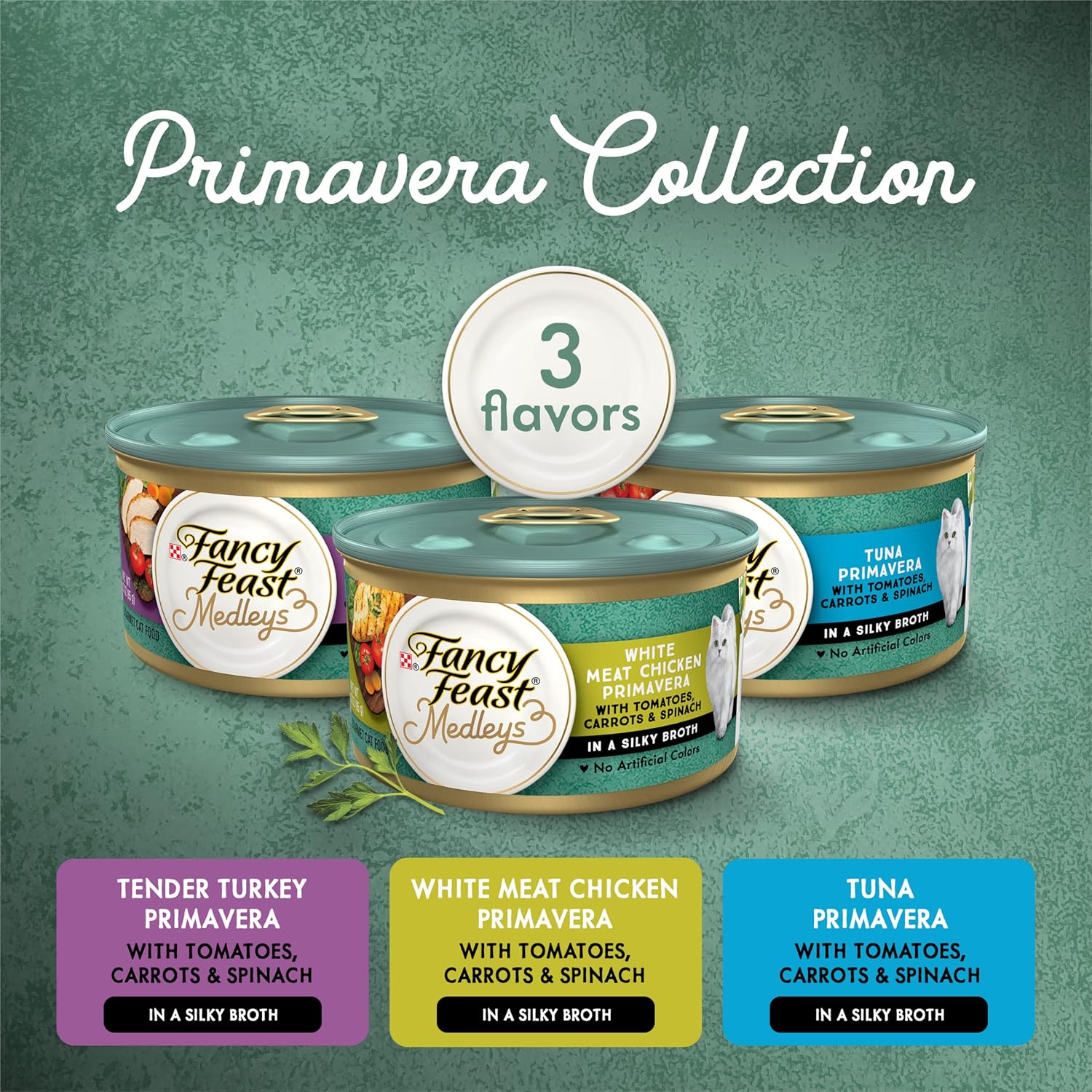 Purina Fancy Feast Medleys Primavera Wet Cat Food, 3 oz. Cans, 24 Pack