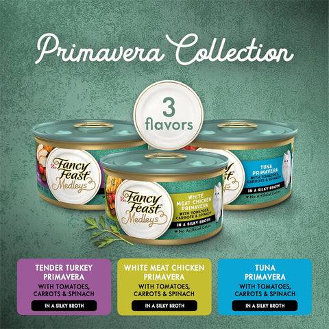 Purina Fancy Feast Medleys Primavera Wet Cat Food, 3 oz. Cans, 24 Pack