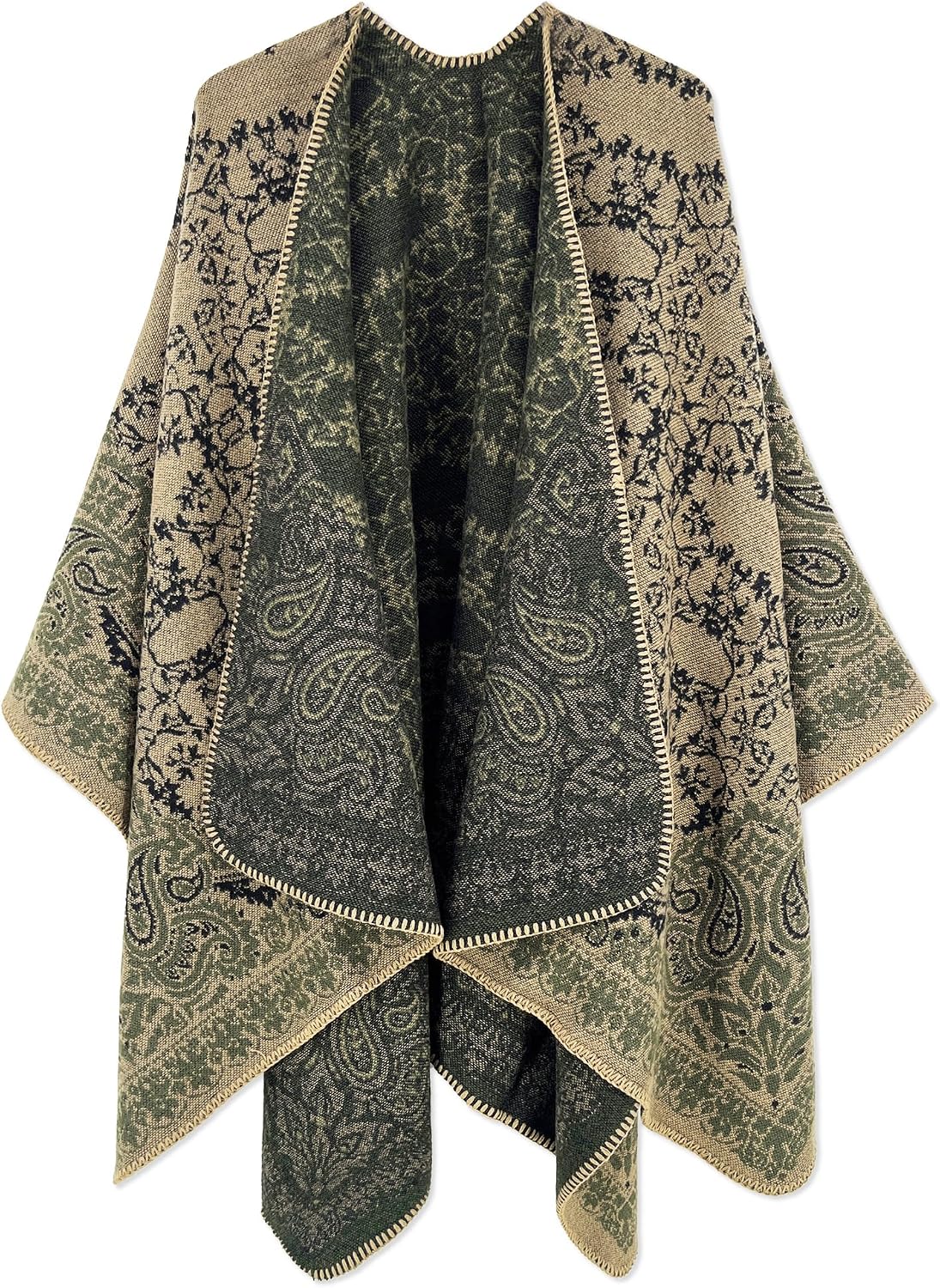 Beautiful Nomad Women's Retro Style Poncho Cape Boho Shawl Wraps