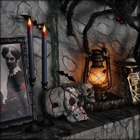 600 x 80 in Halloween Creepy Cloth for Yard and Outdoor Decorations, Black