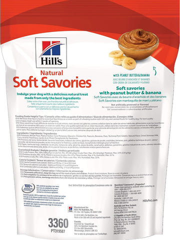Hill's Natural Soft Savories Dog Treats, Peanut Butter & Banana