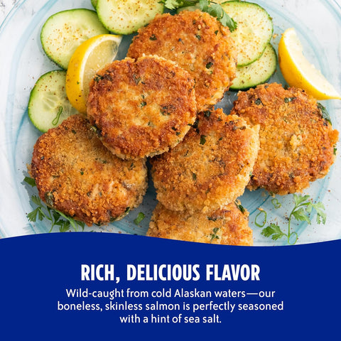 Chicken of the Sea Traditional Style Alaskan Pink Canned Salmon, 14.75 Ounce Cans, 12-Count – High Protein Lean Wild Caught Salmon – Delicious, Nutritious Wild Salmon for Burgers, Pasta, & More