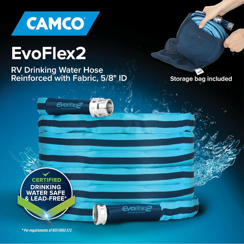 Camco EvoFlex2 25-ft RV Drinking Water Hose
