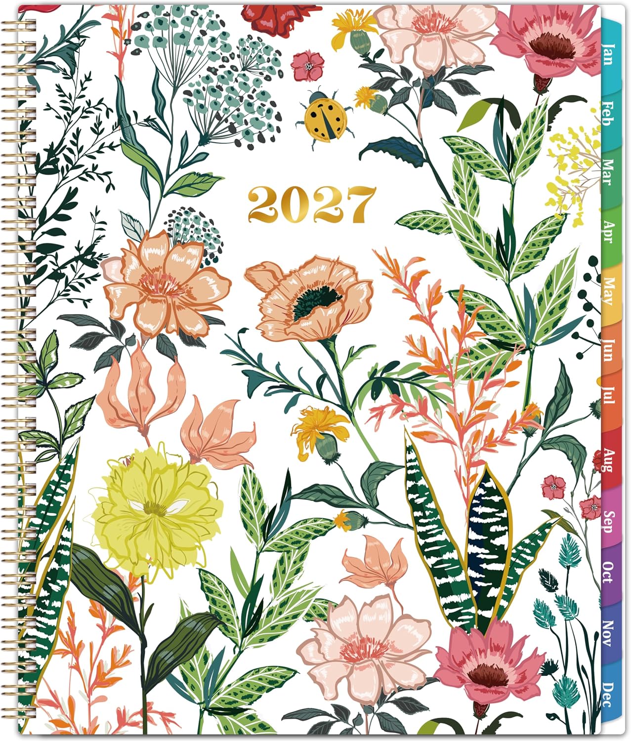 2027 Planner – Weekly ＆ Monthly Planner 2027, Jan. 2027 – Dec. 2027, 8.5" x 11" with Colorful Tabs, Flexible Cover, Thick Paper, Twin-Wire Binding, Back Pocket, To-Do ＆ Notes