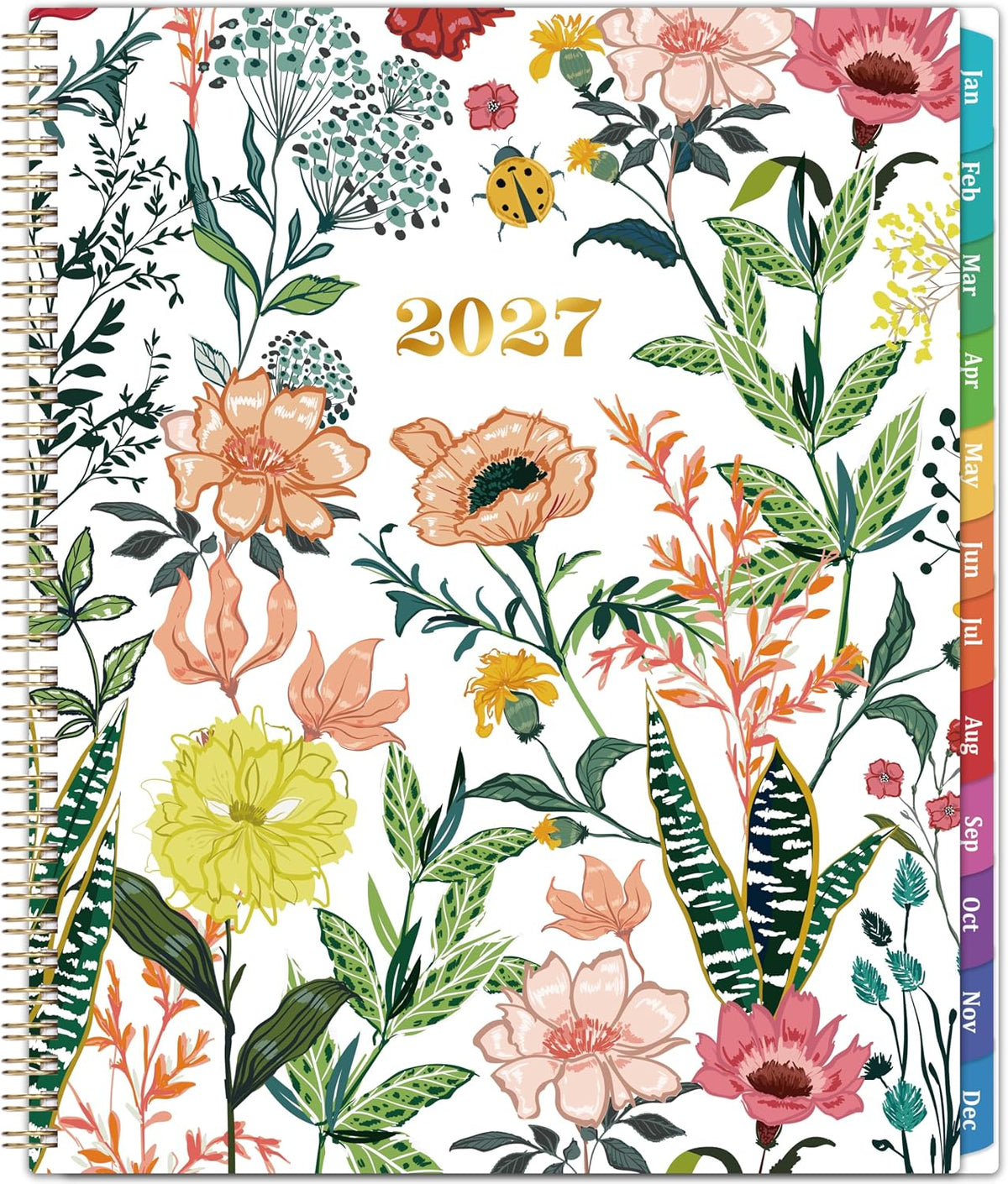 2027 Planner – Weekly ＆ Monthly Planner 2027, Jan. 2027 – Dec. 2027, 8.5" x 11" with Colorful Tabs, Flexible Cover, Thick Paper, Twin-Wire Binding, Back Pocket, To-Do ＆ Notes