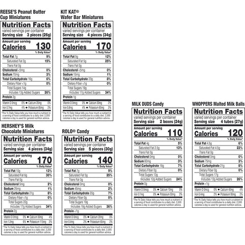 Hershey Miniatures Assorted Flavored, Halloween Candy Bulk Bag, 78.24 oz (275 Pieces)