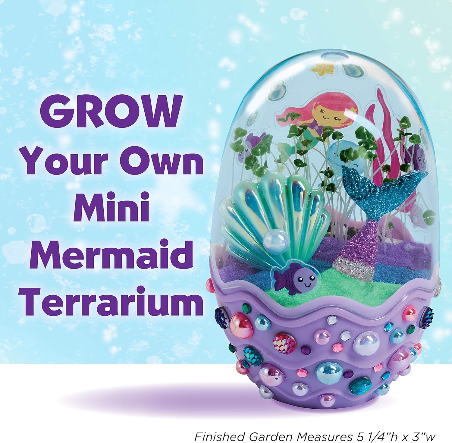 Creativity for Kids Mini Garden: Mermaid Terrarium Kit - Mermaid Gifts for Girls, Crafts and Toys, Stocking Stuffers for Kids (Ages 6+)