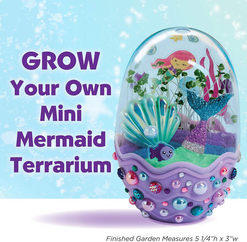 Creativity for Kids Mini Garden: Mermaid Terrarium Kit - Mermaid Gifts for Girls, Crafts and Toys, Stocking Stuffers for Kids (Ages 6+)
