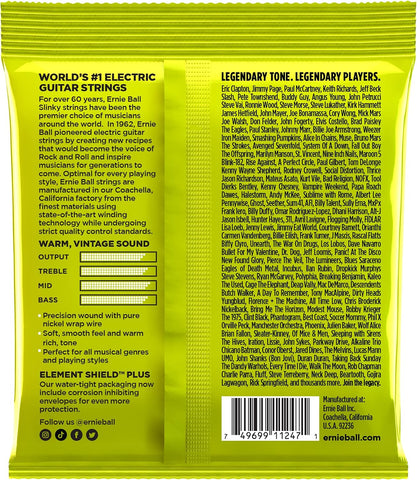 Ernie Ball Regular Slinky Classic Pure Nickel Electric Guitar Strings 3-pack, 10-46 Gauge (P03251)