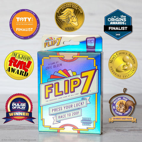 USAOPOLY Flip 7 Card Game, The Ultimate Blend of Press Your Luck Strategy