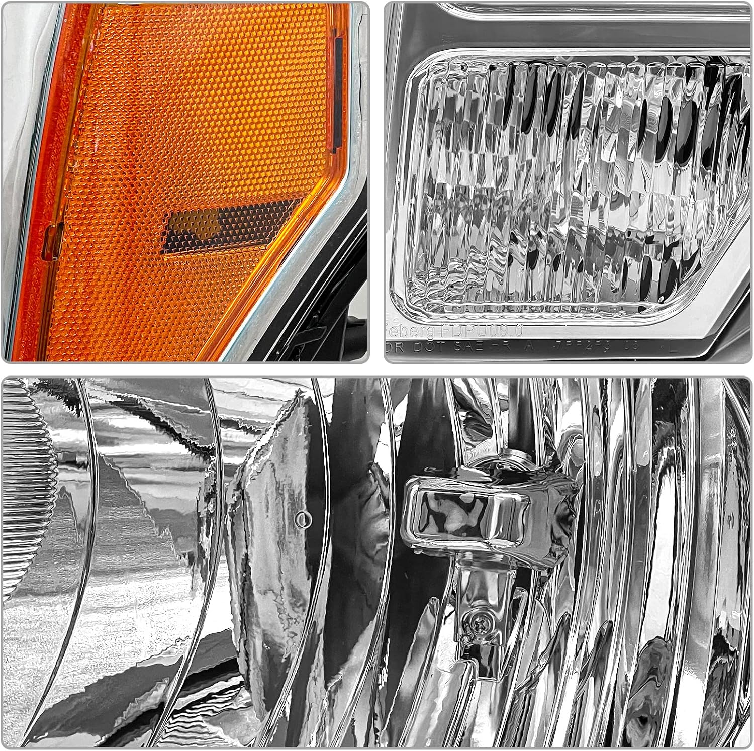 for 2009-2014 Ford F150 Halogen Headlight W/O Bulbs