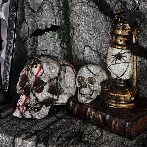 600 x 80 in Halloween Creepy Cloth for Yard and Outdoor Decorations, Black