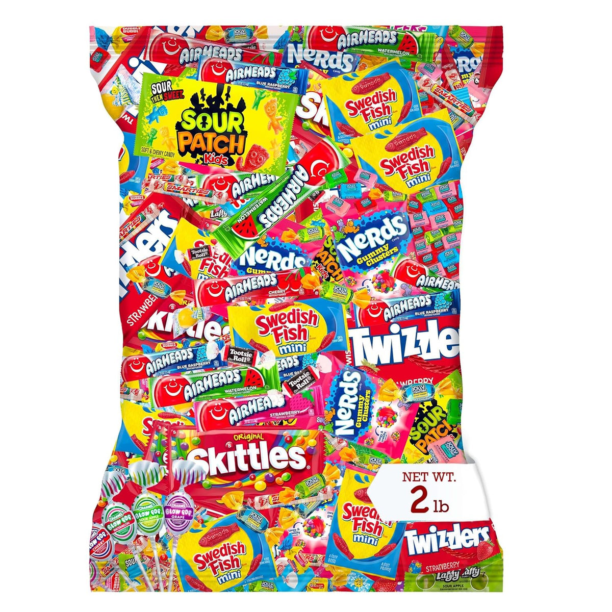 Bulk Candy Variety Pack - 2 lb Candy - CandyBulk Individually Wrapped Candies - Candies - Pinata Filler Stuffers - PinataCandy Stuffers - CandyParty Favors - July 4th