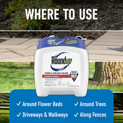 Roundup Weed & Grass Killer4 with Pump 'N Go 2 Sprayer, 1.33 gal.
