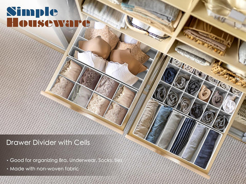 Simple Houseware Closet Underwear Organizer Drawer Divider Assorted 7 pcs