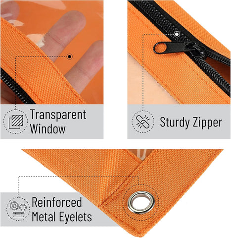 Mr. Pen- Pencil Pouch for 3 Ring Binder, 2 Pack, 10"x6.75", Smooth Zipper