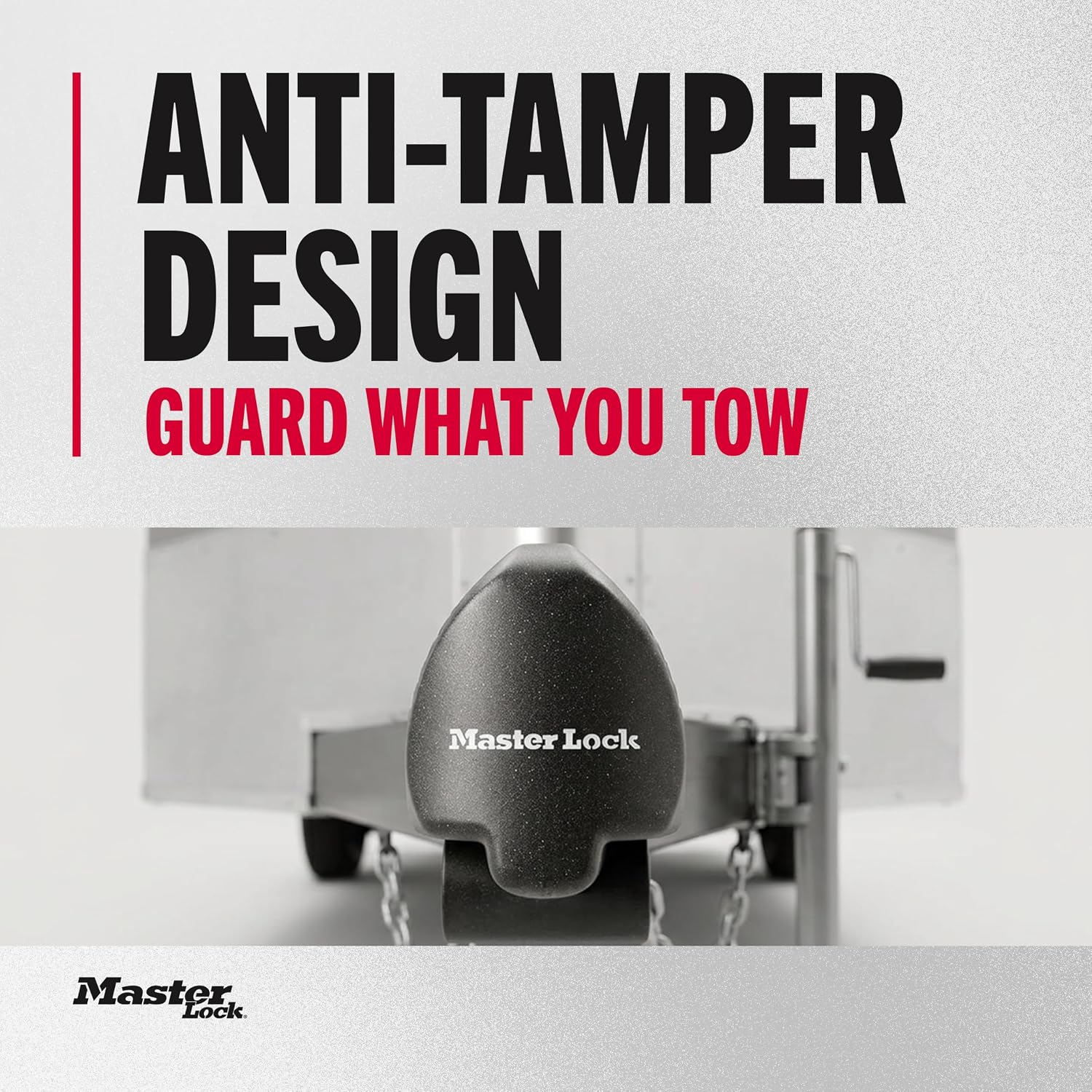 Master Lock Trailer Lock, Black Trailer Tongue Lock 379ATPY