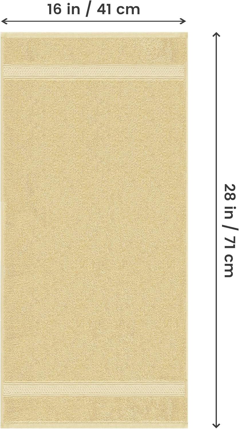 Utopia Towels 6 Pack Premium Hand Towels, 16x28 in, 600 GSM Cotton, Beige
