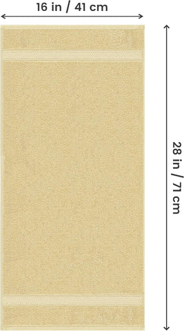 Utopia Towels 6 Pack Premium Hand Towels, 16x28 in, 600 GSM Cotton, Beige