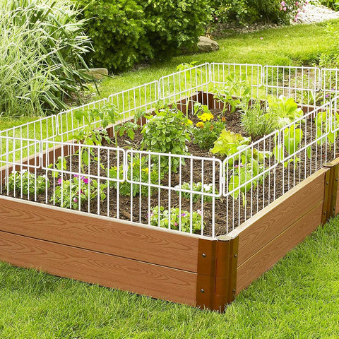 Animal Barrier Fence, 30 Pcs Upgrade 1.26 in Gap Decorative Fences No Dig Fence for Rabbits and Dog Ground Defense, Rustproof Metal Wire Garden Edging Border for Outdoor, Yard, White