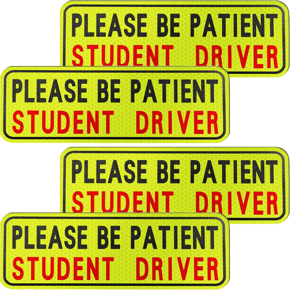 BFXM 4 PCS Student Driver Magnet for Car, New Driver Magnet for Car