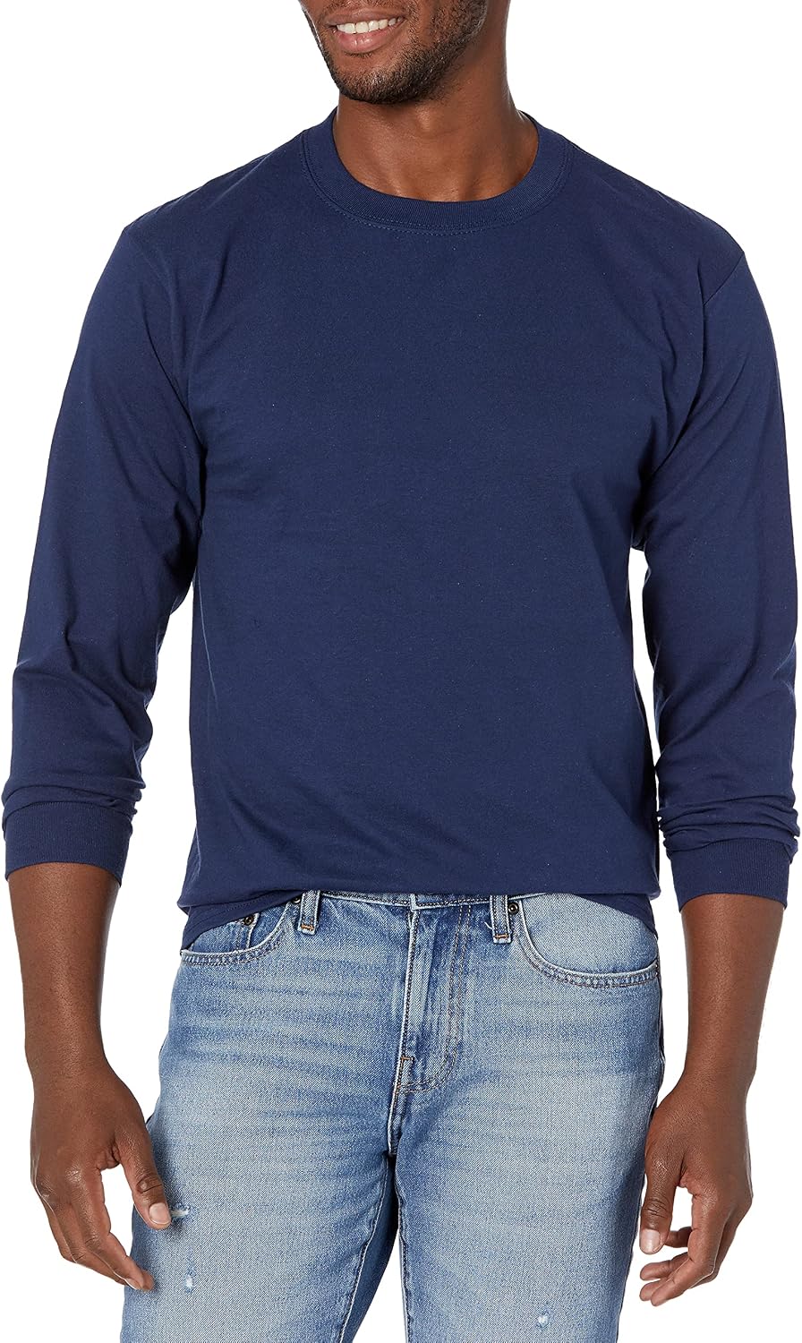 Hanes Men's Beefy Long Sleeve Shirt, 1 or 2 Pack